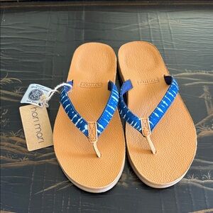 Hair Mari Shibori Indigo sandal, flip flops NWT size 7
